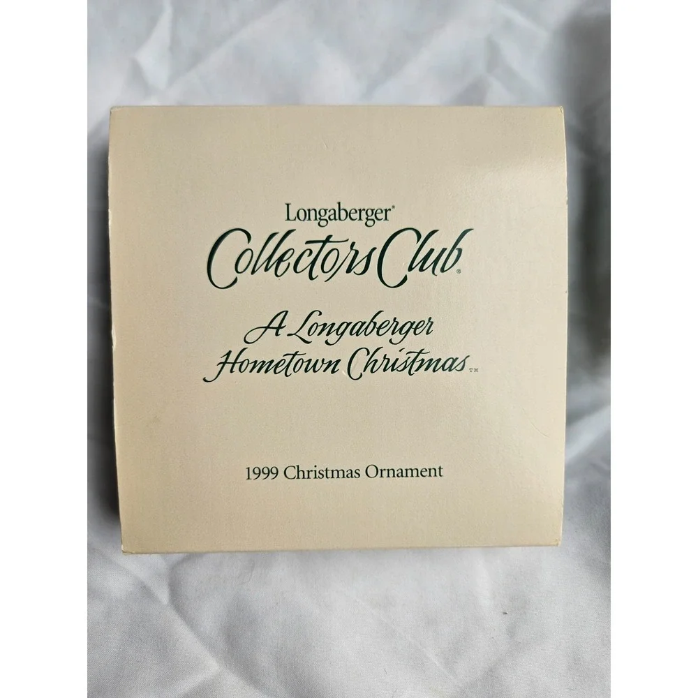 LONGABERGER Collectors Club 1999 Hometown Christmas Riding Thru Snow Ornament